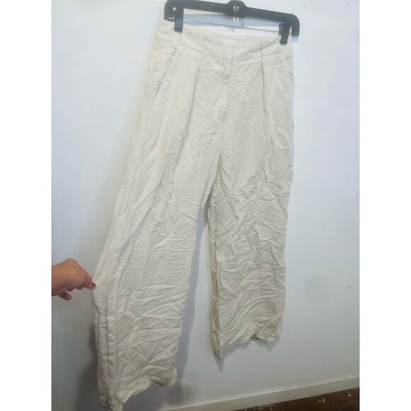 SPLENDID Beige Off-White Pull On Wide-Leg Delancey Trousers Pants Size XS - Picture 6 of 12